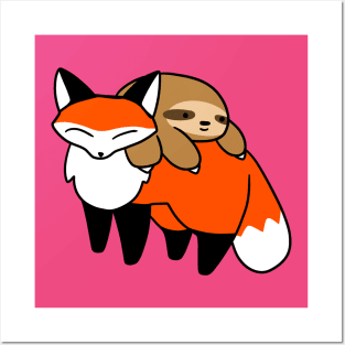 Sloth and Fox Posters and Art